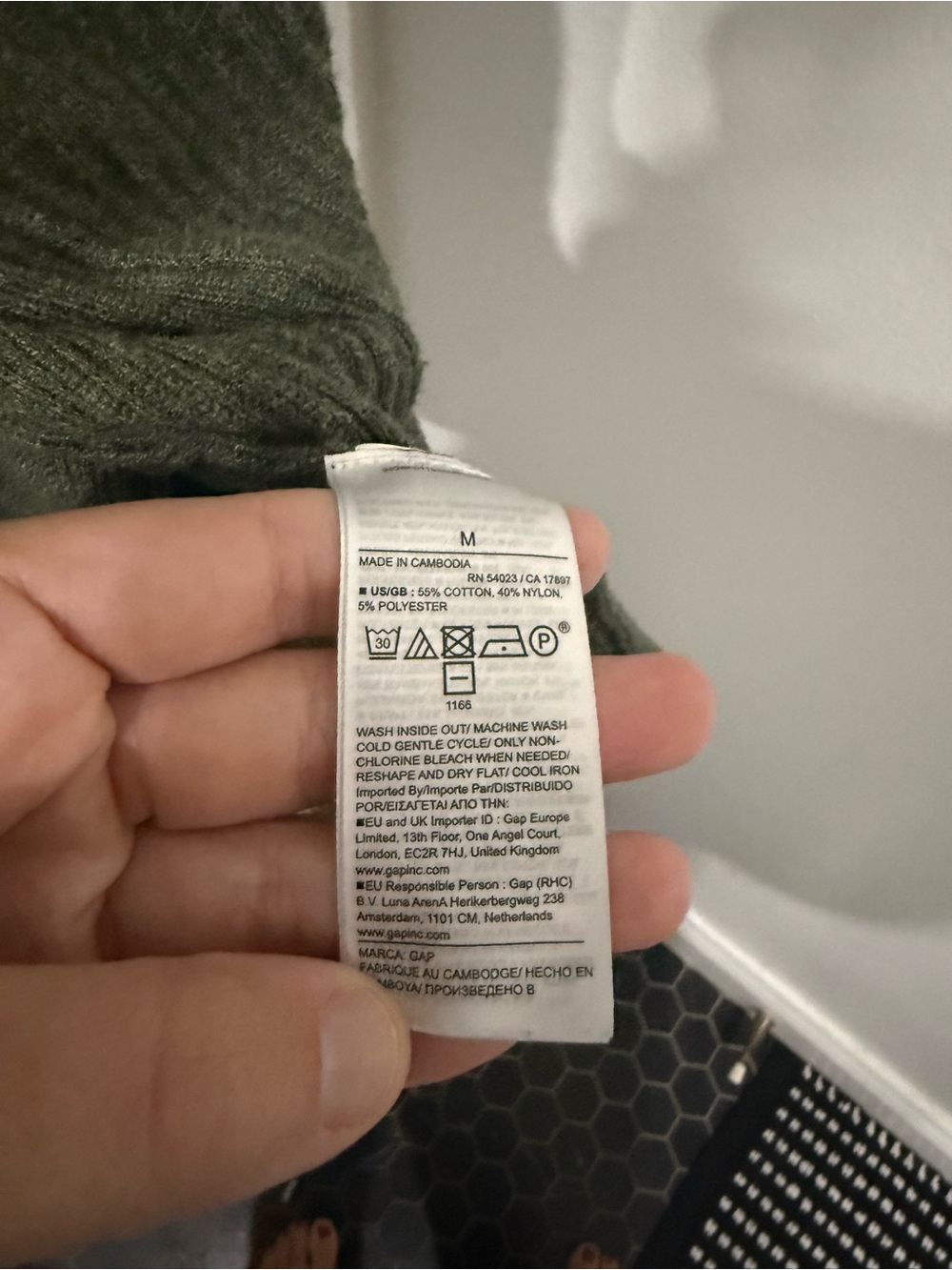 GAP Olive Green Open-Front Ribbed Cardigan - Picture 3 of 4